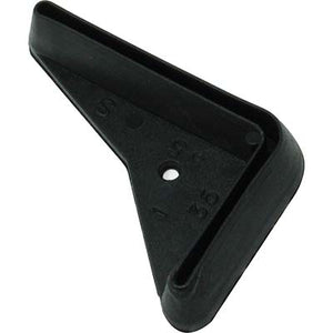 PUNTALE X ASTA METALLICA - PE NERO  MM 35X55 SX- 10 pezzi