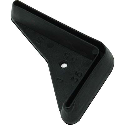 PUNTALE X ASTA METALLICA - PE NERO  MM 35X55 SX- 10 pezzi