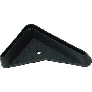 PUNTALE X ASTA METALLICA - PE NERO  MM 35X55 DX- 10 pezzi