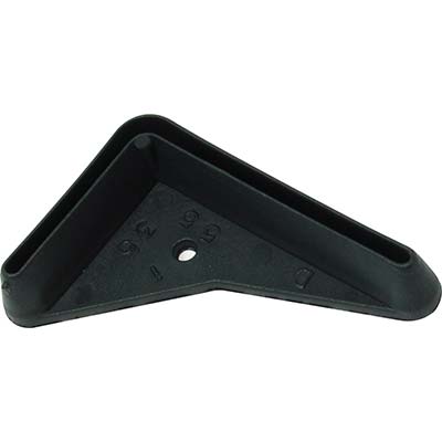 PUNTALE X ASTA METALLICA - PE NERO  MM 35X55 DX- 10 pezzi