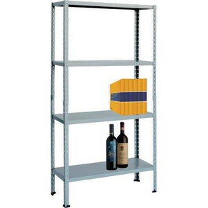 SCAFFALE KIT 4 RIPIANI ASTE SPEZZATE PROMETAL - VERN BIANCO CM 30X80 H.CM 151- 1 confezioni