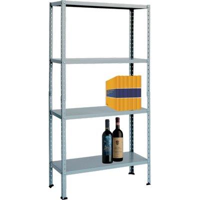 SCAFFALE KIT 4 RIPIANI ASTE SPEZZATE PROMETAL - VERN BIANCO CM 30X80 H.CM 151- 1 confezioni