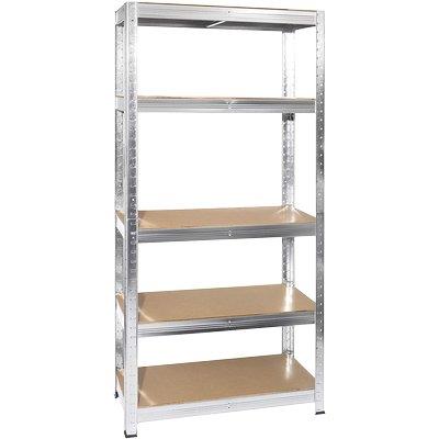 SCAFFALE KIT 5 RIPIANI WORKIT - ZINCATO MDF MM 4 CM 90X40XH.180- 1 confezioni