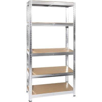 SCAFFALE KIT 5 RIPIANI WORKIT - ZINCATO MDF MM 4 CM 90X40XH.180- 1 confezioni