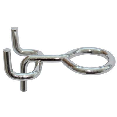 GANCIO OCCHIOLO ACCIAIO X PANNELLO ESPOSITIVO - CROMATO- 100 pezzi