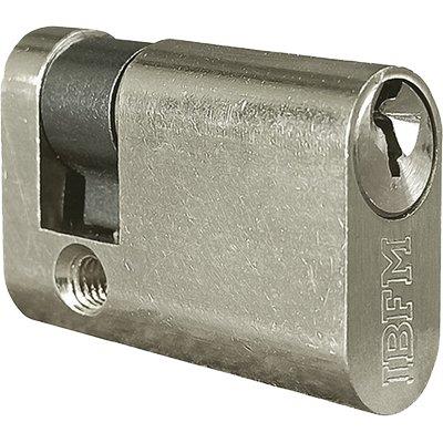 MEZZO CILINDRO OVALE 2401 CS IBFM - OTTONE CROMO SATINATO 3 MM 40 30+10- 2 pezzi