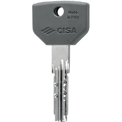 CHIAVE PUNZONATA CISA 00670.10 ORIGINALE  OTTONE NICHELATO