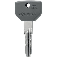 CHIAVE PUNZONATA CISA 00670.10 ORIGINALE  OTTONE NICHELATO