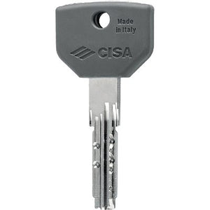 CHIAVE PUNZONATA CISA 00670.10 ORIGINALE  OTTONE NICHELATO