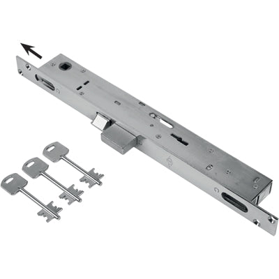 SERRATURA MONTANTE INFILARE 6603 FEB  B.Q NICH F.MM 25 DM M2 TRIPL+SCR+Q8 E.MM 23