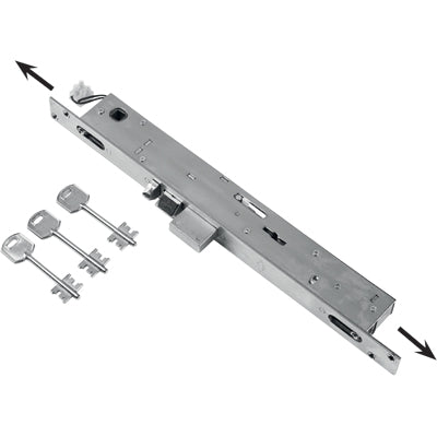 SERRATURA MONTANTE INFILARE ELETTRICA 6703 FEB  B.Q INOX F.MM 25 DM M2 TRIP+SCR+Q8 E.MM 23