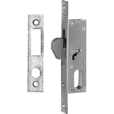 SERRATURA MONTANTE INFILARE 7682 ISEO  B.Q CROMO F.MM 16 C/OVALE GANCIO E.MM 20