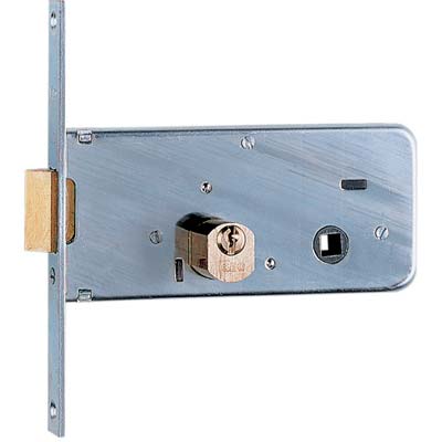 SERRATURA METALLO INFILARE 712 ISEO  B.Q ZINC F.MM 16 C.SFACC M2+SCR H.MM 64 E.MM 70