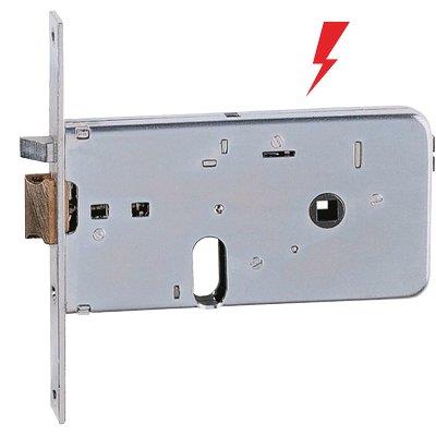 SERRATURA METALLO INFILARE ELETTRICA 551 ISEO  B.Q ZINC F.MM 16 F.OVALE SCR H.MM 76 E.MM 70