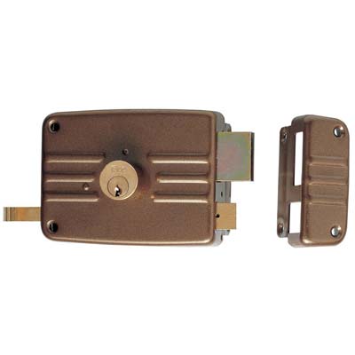 SERRATURA LEGNO APPLICARE 430 ISEO - C.TONDO FISSO M3+TIRANTE E.MM 60 DX- 2 pezzi