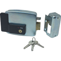 SERRATURA METALLO APPLICARE ELETTR 11921 EST CISA  ZINCATA C.TONDO FISSO+SCR E.MM 60 DX