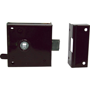 SERRATURA LEGNO APPLICARE 189 BONAITI - Q6+SCR+BLOCCO E.MM 40 DX- 2 pezzi