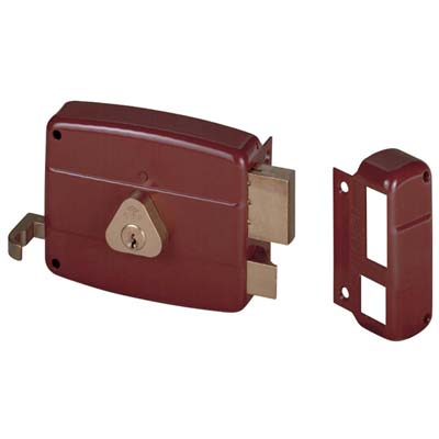 SERRATURA LEGNO APPLICARE 50121 CISA  C.TONDO FISSO M2+TIRANTE E.MM 50 DX