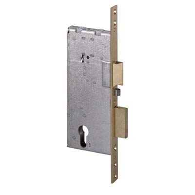 SERRATURA LEGNO INFILARE ELETTRICA 12011 CISA  B.Q OTT. SATINATO F.MM 22 F.SAGOM M2+SCR E.MM 70