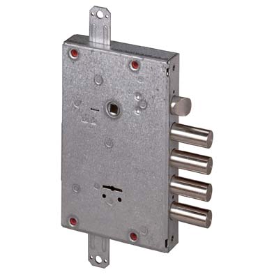 SERRATURA METALLO APPLICARE 57515 + CANTIERE CISA  DM CORTA M4+SCR IP.MM 28 E.MM 64