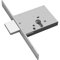 SERRATURA METALLO INFILARE 2051 SECUREMME  B.Q ZINC F.MM 25 F.SAGOM M3 H.MM 82 E.MM 70