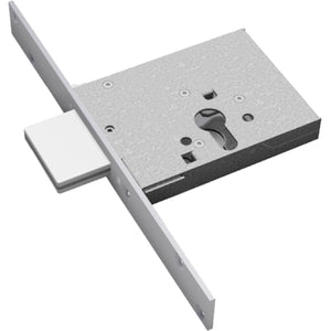 SERRATURA METALLO INFILARE 2051 SECUREMME  B.Q ZINC F.MM 25 F.SAGOM M3 H.MM 82 E.MM 70