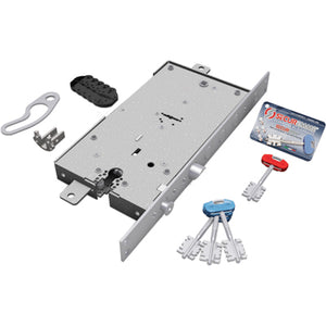 SERRATURA METALLO APPLICARE 2441 SECUREMME  DM+F.SAGOM M4 TRIPL+SCR IP.MM 37 E.MM 63 DX/SX