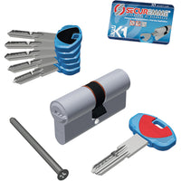 CILINDRO SAGOMATO EVO K1 3100C SECUREMME  OTT.NICH.SATIN CHIAVI 5 MM 80 30+50