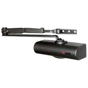 CHIUDIPORTA A CREMAGLIERA C1416 CISA  VERN NERO FORZA 2/4 + FERMO