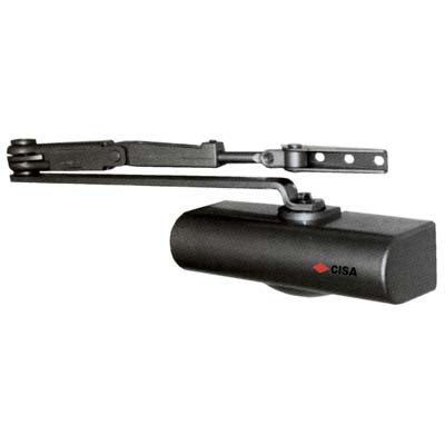 CHIUDIPORTA A CREMAGLIERA C1416 CISA  VERN NERO FORZA 2/4 + FERMO