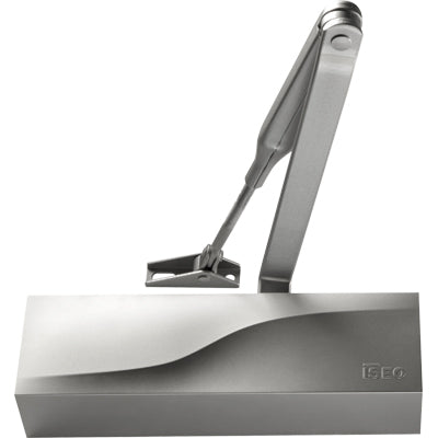 CHIUDIPORTA OLEODINAMICO IS60 ISEO  VERN ARGENTO FORZA 2/4 +FERMO