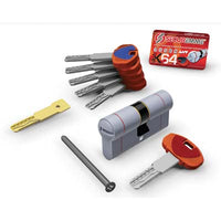 CILINDRO SAGOMATO EVO K64 36C HAND SECUREMME  OTT.NICH.SATIN CHIAVI 5 MM  87 36+51