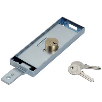 SERRATURA SERRANDA APPLICARE 2275 SECUREMME - C.TONDO FISSO C.PIEGATO LATERALE  SX CF= PZ 2- 1 confezioni