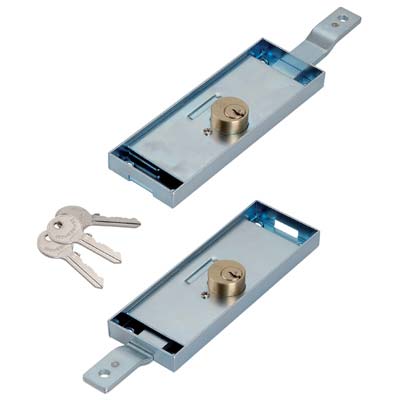 SERRATURA SERRANDA APPLICARE 2285 SECUREMME - C.TONDO FISSO LATERALE DX+SX C.PIEGATO CF=PZ 2- 1 confezioni