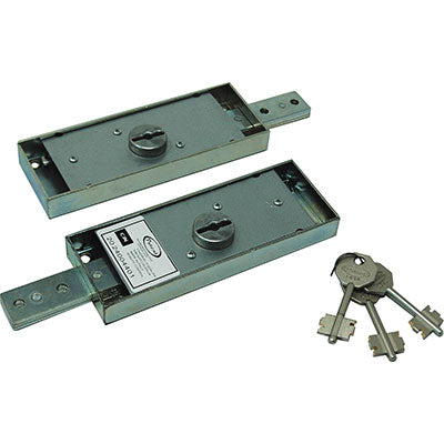 SERRATURA SERRANDA APPLICARE 1625KA POTENT - DM LATERALE DX+SX C.DIRITTO CF=PZ 2- 1 confezioni