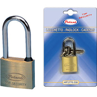 LUCCHETTO ARCO MEDIO 2700B POTENT - OTTONE ARCO CROMATO CHIAVI 2 MM 50- 6 pezzi