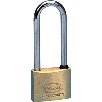 LUCCHETTO ARCO LUNGO 2700 POTENT - OTTONE ARCO CROMATO CHIAVI 2 MM 40X58- 12 pezzi