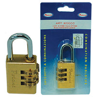 LUCCHETTO A COMBINAZIONE 9000 POTENT  OTTONE ARCO CROMATO MM 30