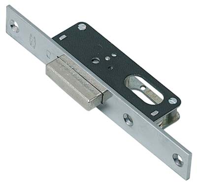 SERRATURA MONTANTE INFILARE 355 OMEC  B.Q NICH F.MM 16 F.OVALE M1 E.MM 15