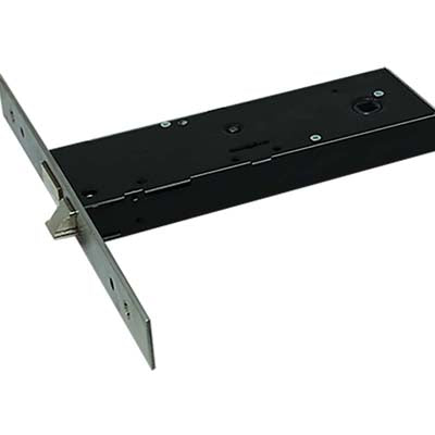 SERRATURA METALLO INFILARE 5950 OMEC  B.Q INOX F.MM 25 DM M4+SCR H.MM 57 E.MM 90