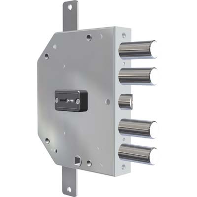 SERRATURA METALLO APPLICARE 2155 PLUS CR  DM M4 TRIPL+SCR IP.MM 28 E.MM 60 DX