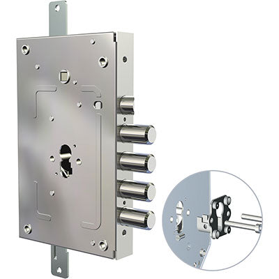 SERRATURA METALLO APPLICARE 2655 PEN CR  F.SAGOM M2 TRIPL+SCR IP.MM 28 E.MM 68 DX/SX