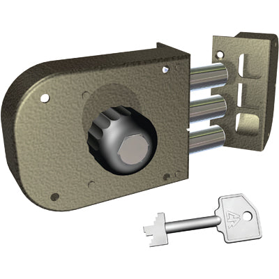 SERRATURA LEGNO APPLICARE 1600 CR  C.POMPA M2+ POMOLO E.MM 60 DX