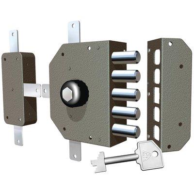 SERRATURA LEGNO APPLICARE 3300P CR  C.POMPA M4+POMOLO  TRIPL E.MM 60 DX