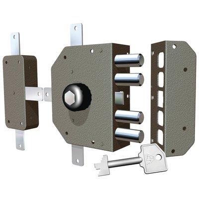 SERRATURA LEGNO APPLICARE 3350P CR  C.POMPA M4+POMOLO TRIPL+SCR E.MM 60 SX