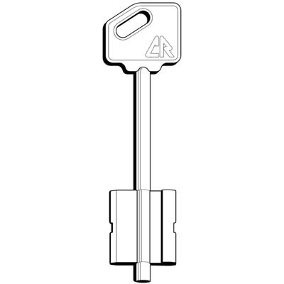 CHIAVE DOPPIA MAPPA CR 14 ORIGINALE - OTTONE NICHELATO- 5 pezzi