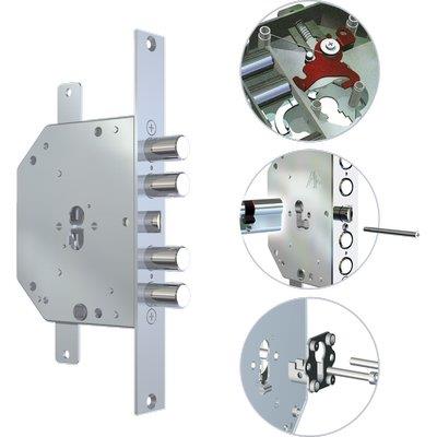 SERRATURA METALLO INFILARE 2151 PEN BLOC/FL CR  F.SAGOM M2 TRIPL+SCR IP.MM 28 E.MM 60 DX