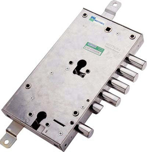 SERRATURA METALLO APPLICARE 85595 MOTTURA  DOPPIO F.SAGOM M2 TRIPL+SCR IP.MM 28 E.MM 63 DX