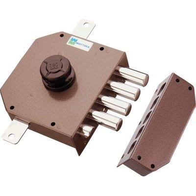 SERRATURA LEGNO APPLICARE 30631 MOTTURA  C.POMPA M4 TRIPL+SCR + POMOLO E.MM 63 DX