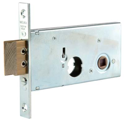 SERRATURA METALLO INFILARE 123 WELKA  B.Q ZINC F.MM 22 F.TONDO M1+SCR H.MM 62 E.MM 60